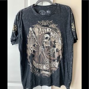 Men’s AFFLICTION short sleeve tee. Size L. EUC